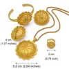 Anniyo Etiope Jewelry Sets Ciondolo collane orecchini anello braccialetti per le donne color oro colore eritreo africano bride regali # 207506 220105