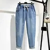 Boyfriend Jeans per donna a vita alta allentati Plus Size Streetwear Pantaloni Harem in denim femminile 5XL 210623