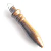 Wojiaer Natural Stone Pendants Halsband för dows cone Reiki Stone Amulet Pendule Divination smycken med kedja DBE900