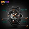 SKMEI 5Bar Waterproof Male Digital Wristwatches Men Quartz Watch 2 Time Chronograph Sport Watches Clock Relogio Masculino 1228 X0524