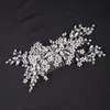 Headpieces Luxury Bridal Tiaras För Bröllop Rhinestone Hair Piece Glänsande Blom Party Smycken Kam Ons Tillbehör