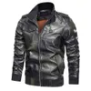 Мужские высококачественные модные молния мотоцикл куртка мужчины зимняя кожаная куртка мужской флис теплые велосипедные пальто чаатера Heaque Hombre 211009