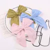 14 Colors 1Piece Big Hair BowsTies With Clips Ribbon Hair Clips For Girls Bowknot Hairpins Trendy Kids Hair Accessories Gifts