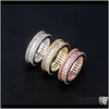 Jewelryshiny Copper Band Wholesale Fashion Cubic Zircon Forever Love Wedding Bands Eternity Rings Drop Delivery 2021 Gp9M1