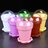 Flower Pot Cake Cups with Spoon Lids Ice Cream Boxes for Wedding Kids Birthday Party Supplies Baking Pastry Tools