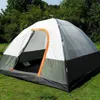 3-4 사람 더블 레이어 낚시를위한 야외 캠핑 쉼터 텐트 여행 모험 및 가정 파티 녹색 파랑 220216