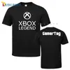 Xbox Legend، الألعاب تي شيرت الرجال القطن قصير الأكمام مضحك رجل t-shirt رجل الزى بلايز 210329