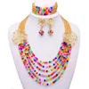 Ohrringe Halskette Yulaili Delicate Charming Mehrfarbiges Armband Für Frauen Nigerianischen Hochzeit Afrikanische Perlen Schmuck Sets Großhandel