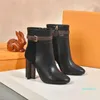 Fashion-Luxury Designer Boot Black Boot Moda Donna Tacco Bootie