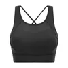 Lu Lu Lemens som kör sport Bra Yoga Gymkläder Kvinnor Buckle Justerbar Cross Beauty Back Garge Shock Proof Fitness Sport Underwear
