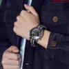 Męskie zegarki Automatyczne samodzielne wiatru Mechaniczna netto ze stali nierdzewnej Nylon Pasek Luksusowe Mężczyźni Limited Zegarek