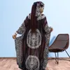 Ethnic Clothing African Dresses For Women Bazin Riche Printing Femme Robe Arrivals Summer Striped Loose Fashion