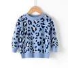 Autunno Inverno Maglione Per Ragazze Ragazzi Bambino Bambini Bambini Moda Leopardo Principessa Maglieria Maglia Pullover Maglioni Top Outwear 210521