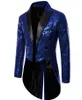 Herrdr￤kter m￤n blazrar gl￤nsande guld paljett glitter utsmyckad blazer jacka m￤n 2022 nattklubb prom kostym dr￤kt homme s￥ngare