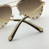 Fashion Classic Vintage the Party Sunglasses for Homme and Women Metal Pilot Rivet Lunets Avantgarde Trend Style Top Quality Anti9258464