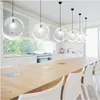 북유럽 유리 LED 펜던트 조명 조명 로프트 현대 가정 장식 매달려 램프 거실 침실 식당 램프