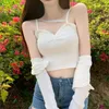 Kvinnors tankar Kvinnor Camis Women V Neck spets sparkar Slim Vest Summer Solid Color Sexig ärmlös stickade tank tops