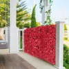 Multi taille blanc thème fleur artificielle rangée rouleau clôture treillis écran hortensia panneaux pour extérieur maison jardin décoration