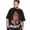 Heren Zomer T-shirt met Zegenen Patroon Womens Hiphop Oversize T-shirt Mode Jongens Streetwear Basketbal Tees Aziatische Size270W