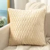 Solid Color Velvet Press veckad kuddfodral SOFA Pillows Bedside Home Office Back Cushion Lumbal PillowCover1335651