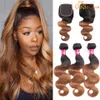 bundles de cheveux ombre avec fermeture