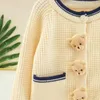 プルオーバー秋の赤ちゃんの女の子の服のセーターは子供のためのクマのカーディガン幼児長袖服18m8年20216070903