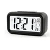 Smart Mute Väckarklocka LCD Smart Temperatur Söt Ljuskänslig säng vid sängen Digitala väckarklockor Snooze Nightlight Kalender WH0046