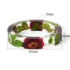 2019 nova moda design transparente resina charme pulseiras secas de flores pulseira pulseira bracelete mulheres artesanais jóias q0717