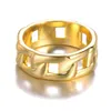 Vintage Trend Rings for Women Men's Couple Cuba's Rings Hip Hop Gold Stainless Steel Finger-Ring Wedding Jewelry Gift 2021 Bague G1125