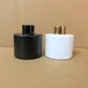 matt black white fill reed diffuser glass bottle round 100ml luxury empty with cap