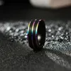 Klaster pierścienie 8mm Szerokość Wykwintne Czarne Kolor Mężczyźni Kobiety Tungsten Carbide Para Anillos 100% Stalowy pierścień