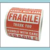 Party Decoration Event & Supplies Festive Home Garden 2 X 3 Fragile Stickers With Care Warning Labels Thank You Sticker 500 Labels/Roll Drop