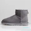 Designer-kastanj halv Ankel Boots kvinnor tjejer Snow Boot dam mini bailey rosett ii brosch klass kort med klassiska vinterskor