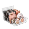 Ящики для хранения Bins Clear Plastic Makeup Косметическая подставка Держатель Teeshadow Палитра Организатор 7 Отсеков Коробка Аксессуары