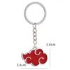 1 stks Japanse Anime Cosplay Akatsuki Organisatie Rode Cloud Sign Metal Unisex Pendant Trendy Sieraden Dames Mannen Sleutelhanger G1019