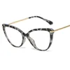 Lunettes de soleil rétro sexy chat œil anti-bleu vertes transparentes Fames Femmes Designer de marque vintage surdimensionnée optique OC 298W