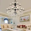 European Style Candle Crystal Chandeliers Restaurant Lamp Villa Living Room Bedroom Retro Led Lamps Hotel Club Decoration Lights