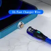 Câbles micro USB de chargeur magnétique Type C, charge rapide, fil de téléphone de voiture