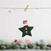 Christmas Tree Ornaments Knitted Hat Five-pointed Star Trees Pendant Xmas Decorations About 10*13cm 3 Color JJE10535