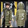 겨울 두꺼운 면화 코트 소년을위한 자켓 Windproof 따뜻한 파카 아동 겉옷 전체 아이들의 옷 4-14 년 211203