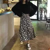 Flower Pattern Casual Fresh Loose Basic Simple College Wind Summer Chiffon Female Women Arrival A-line Skirts 210721