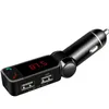 Bil Senaste Bluetooth Universal Kit FM Trådlös Ljudmottagare Sändare MP3 Player Hands Gratis USB-laddare Modulator Broadcast