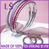 Högkvalitativ verklig 925 Silver Multicolor Radiant Hearts Bangle Fit Original Charms Pärlor Pulseira Encantos.100% Fina smycken