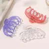 Barrette coréenne en acrylique pour femmes, pince à cheveux creuse transparente solide, pince à cheveux en plastique de grande taille, accessoires pour cheveux