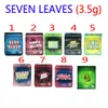 EMPTY 3.5g EIGHTH PACKAGE SMELL PROOF MYLAR BAG 77 seven leaves blue slush purple jellato jupiter jack brain food bon bons vovo grease monkey packaging BAGS