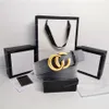 Designer Celts for Men Luxury Women Belt Designer Black Leather Business Womens Classic Big Gold Buckle Hide Width 2,0cm3,0 cm 3,4 cm3,8 cm con scatola regalo