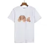 Camisetas masculinas e femininas Palm Mans Stylist Tee Urso Guilhotina Estampado Manga Curta Ursos Truncados Tees anjos anjo