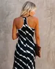 Ocstrade RUE TIE DYE KNIT MAXI DRESS - BLACK 210527