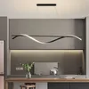 Nordic restaurant led pendant lamp simple creative music notes art restaurant remote bar hanging light