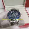 Real Po med original Box Mens Watch Men039S 41mm 007 Blue Dial Rostfritt stål Armband Casino Royale Limited Edition Profe6161395